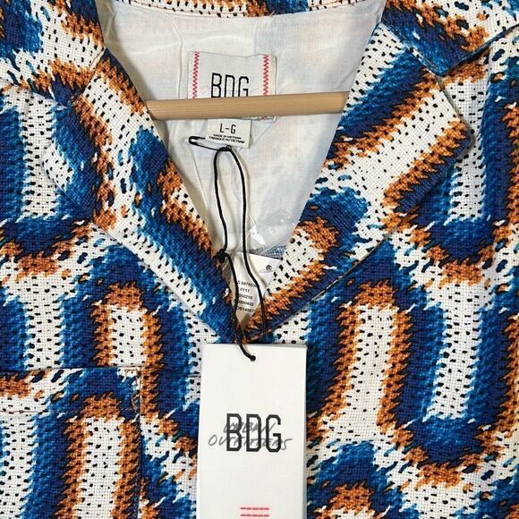 BDG Dylan Linen Souvenir Button-Down Shirt-NWT- Women Large - Picture 4 of 7